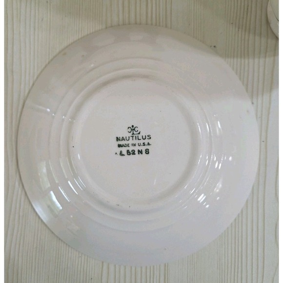 Vintage Homer Laughlin Nautilus Gardenia - TEA CUP & Saucer, Set Of 3 - Picture 5 of 5